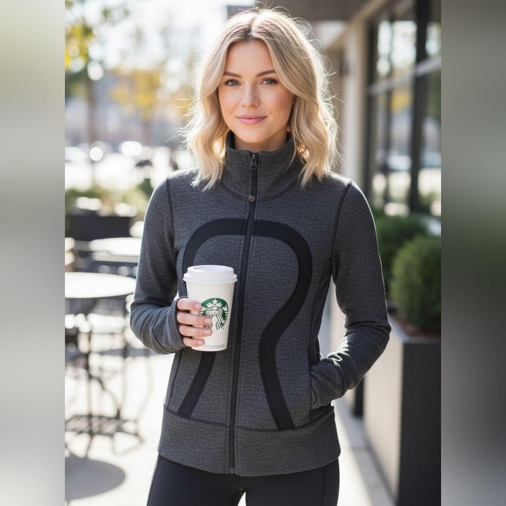 lululemon athletica Gray and Black Hoodie